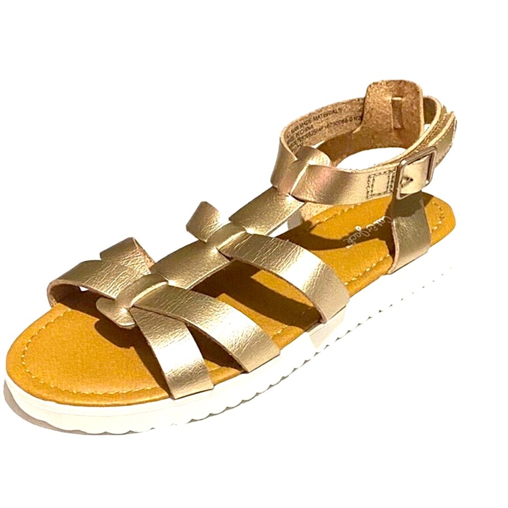 Girls Rose gold gladiator sandals